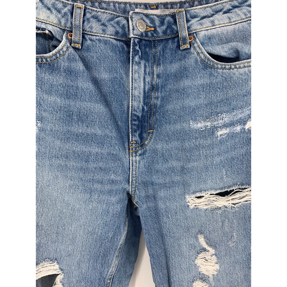 Topshop Mom Jeans Destroyed Denim Size 28 - Picture 6 of 8